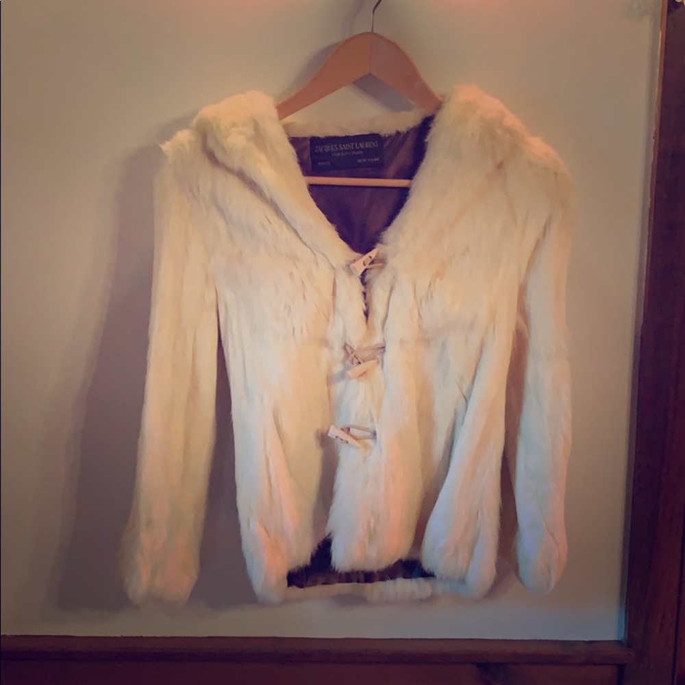 VINTAGE Jacques Saint Laurent fur coat